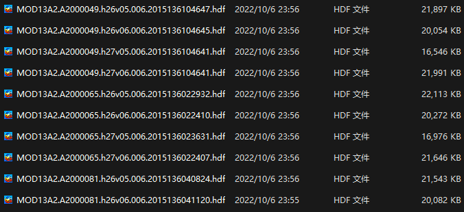 Python：如何将MCD12Q1\MOD11A2\MOD13A2原始数据集批量输出为TIFF文件(镶嵌/重投影/)？