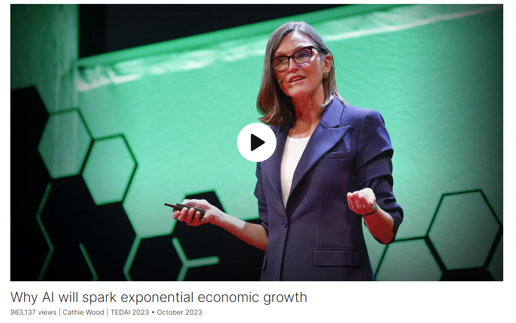 跟TED演讲学英文：Why AI will spark exponential economic growth by Cathie <span style='color:red;'>Wood</span>