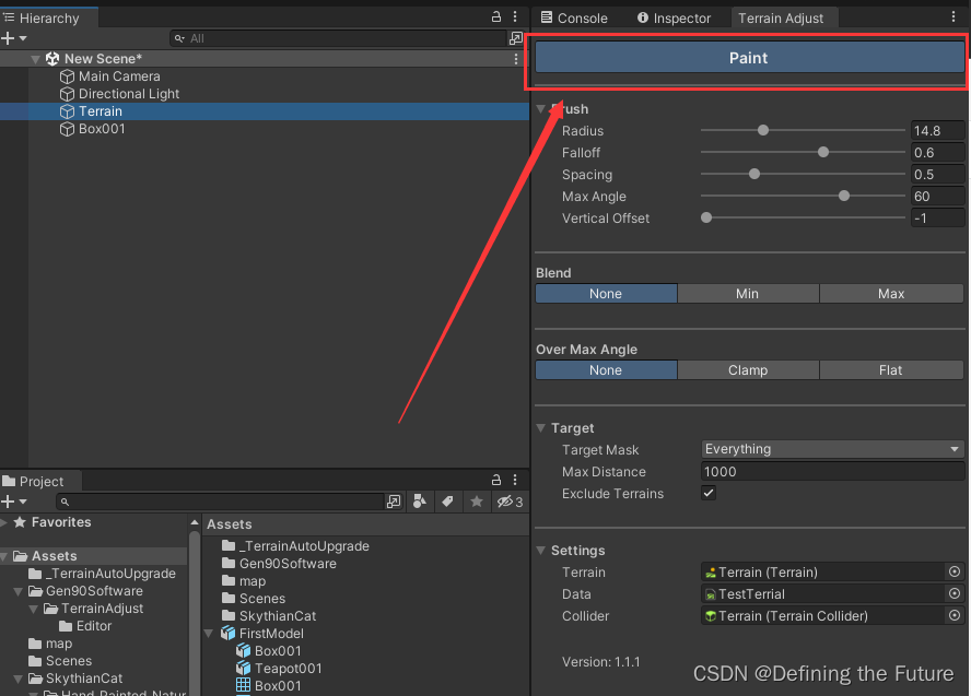 Unity Terrain Adjust插件使用教程