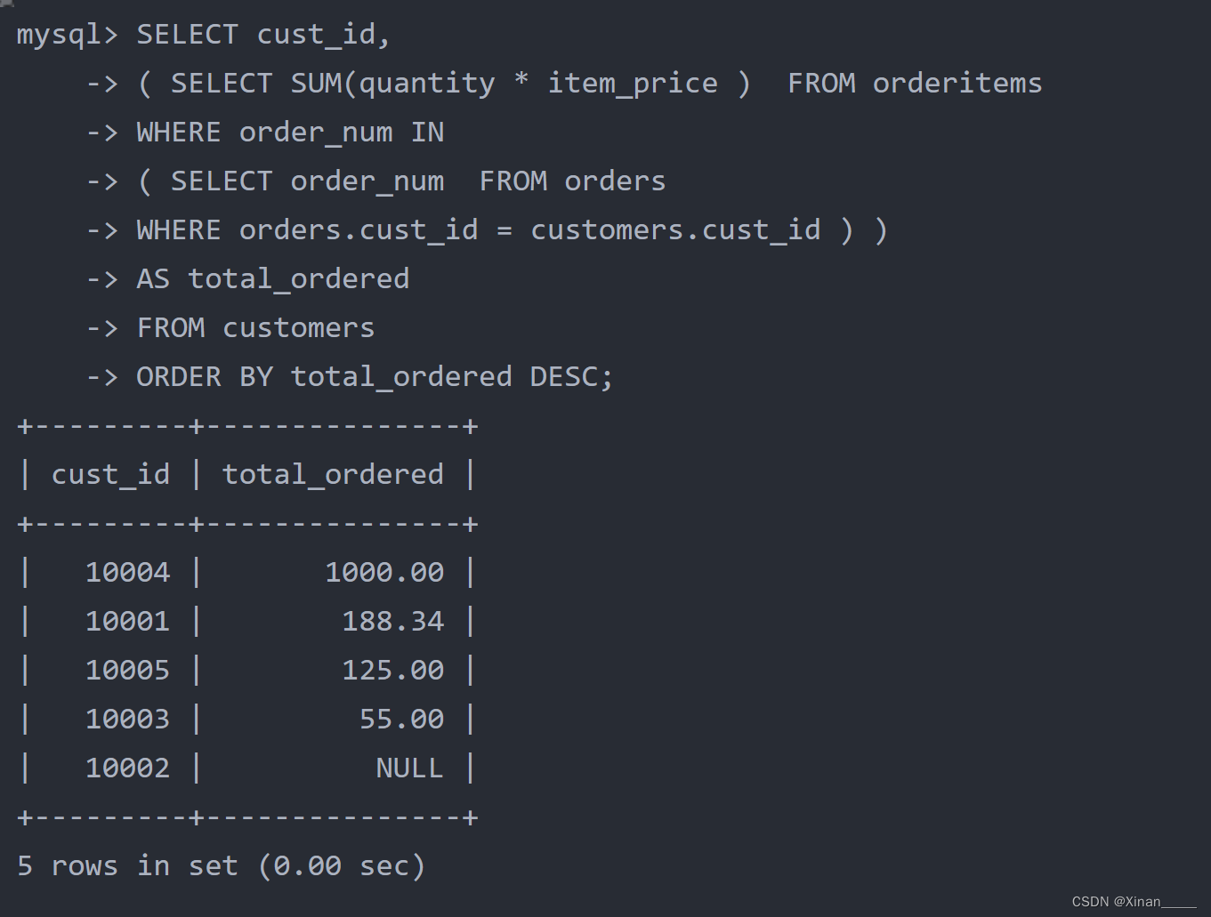 MySQL——group by、嵌套