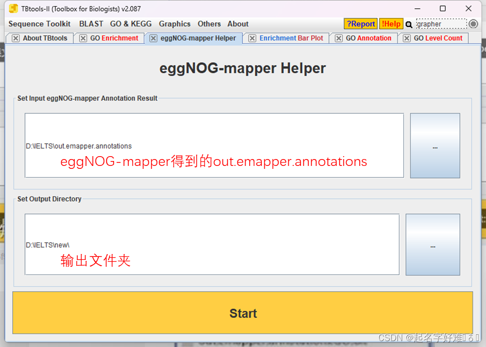 GO注释背景信息获取（eggNOG-mapper+TBtools eggnog-mapper helper）-CSDN博客