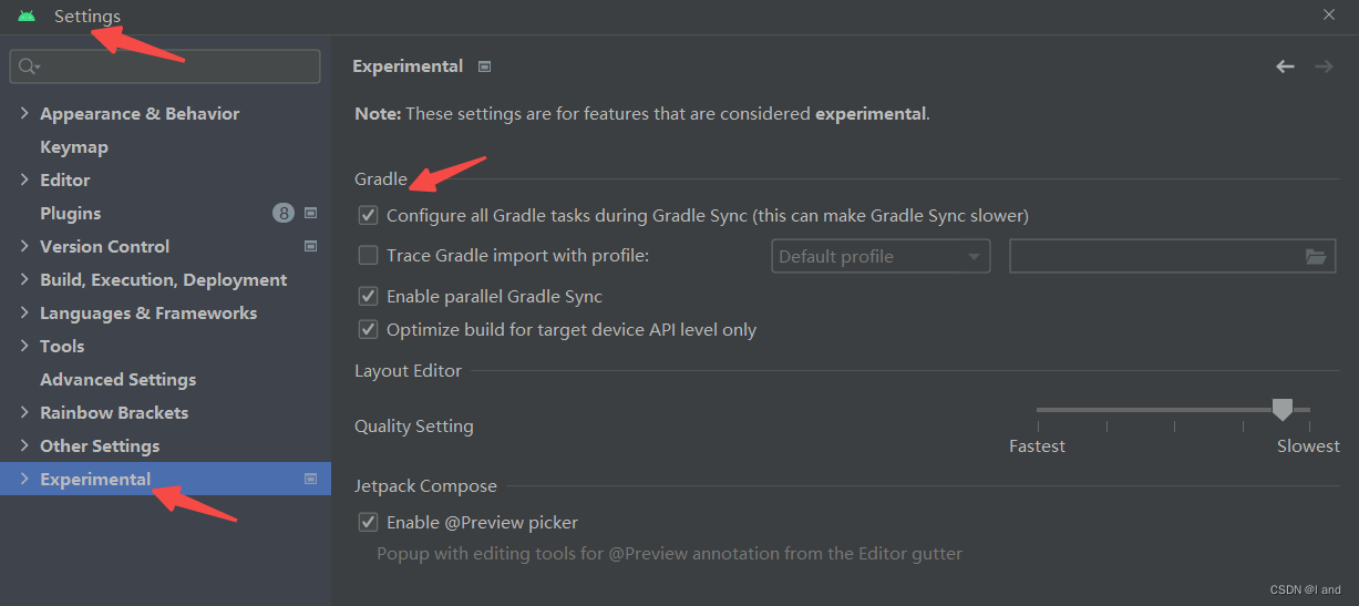 Android Gradle Sync Task list is empty