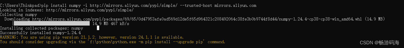 ERROR: No matching distribution found for numpy