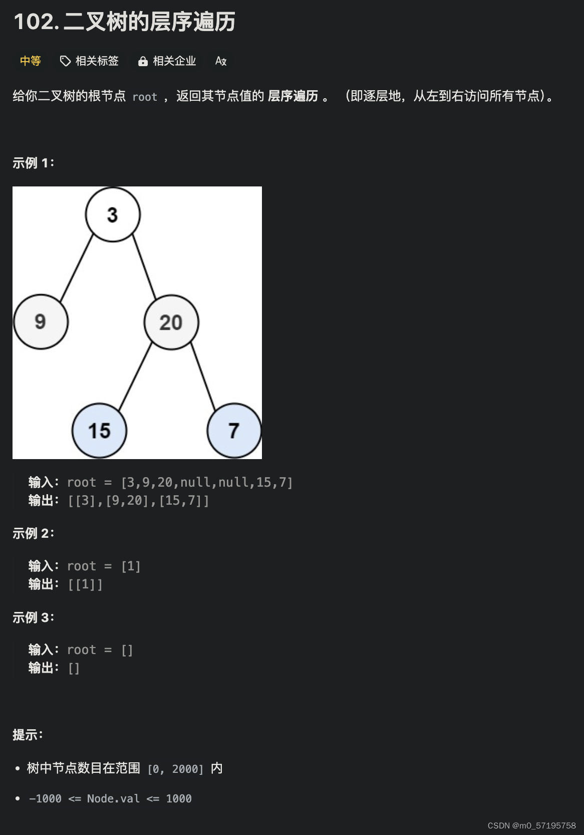 Java | Leetcode Java题解之第102题二叉树的层序遍历