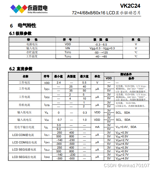 高抗干扰/抗静电液晶屏驱动IC-VK2C24笔段液晶控制器