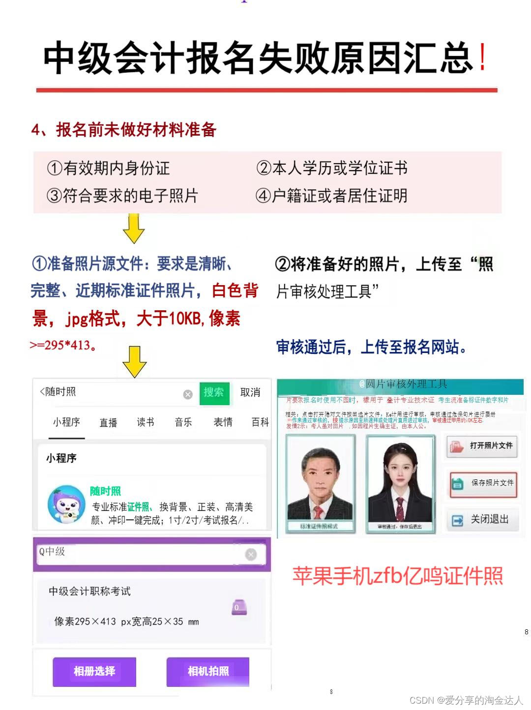 2024年中级会计报名失败原因汇总❗