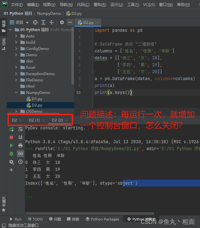 Pycharm 关闭控制台多余窗口详解（console）