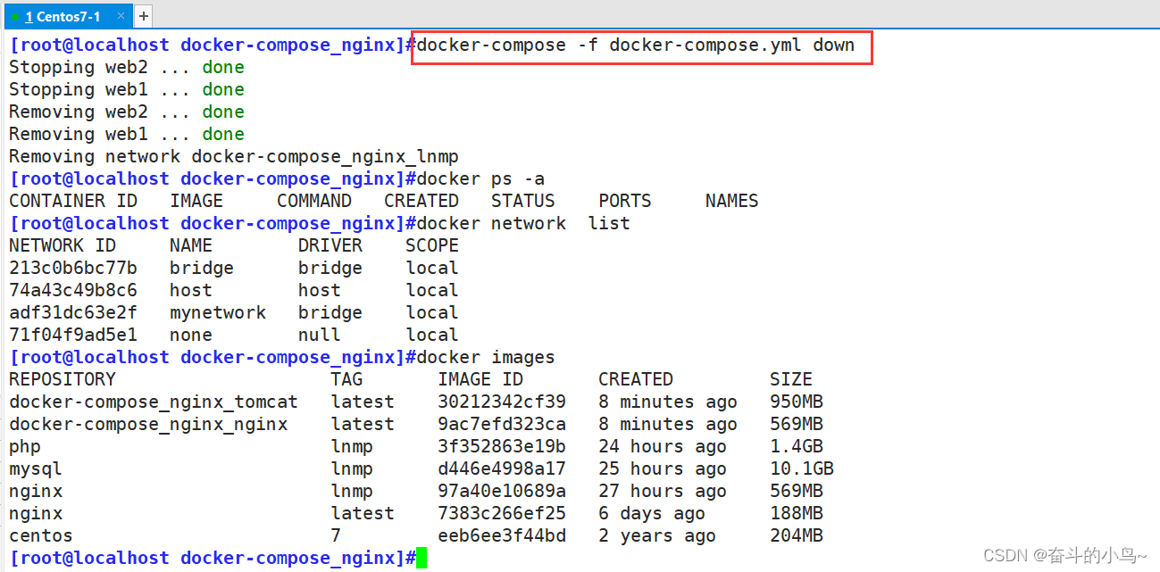 docker容器---docker-compose容器集群的快速编排