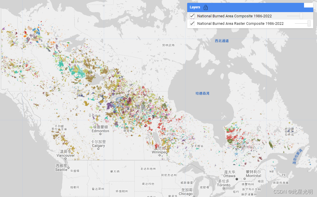 GEE数据集——1986年—2022年加拿大全国烧毁面积综合数据 (NBAC)