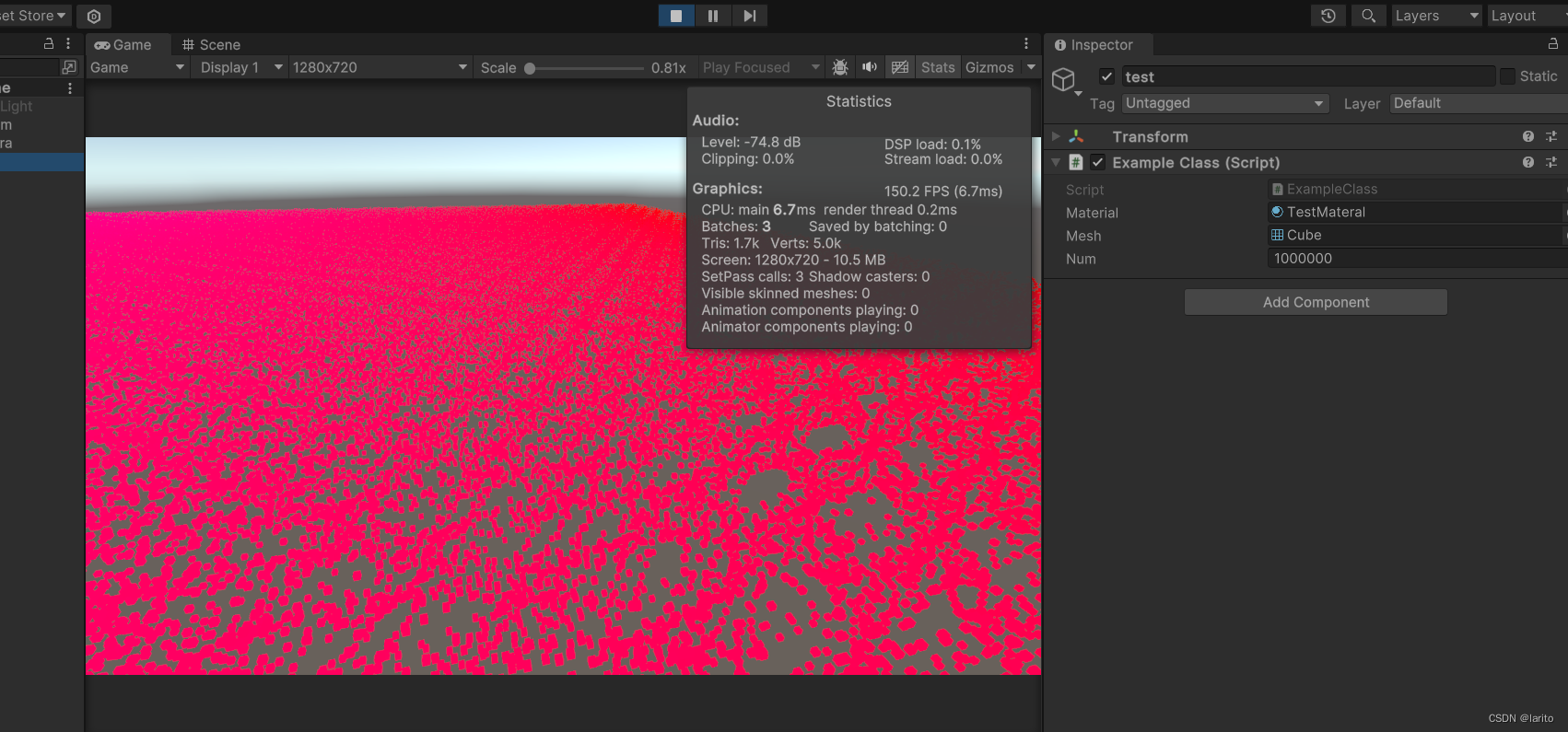 Unity技术学习：RenderMesh、RenderMeshInstanced