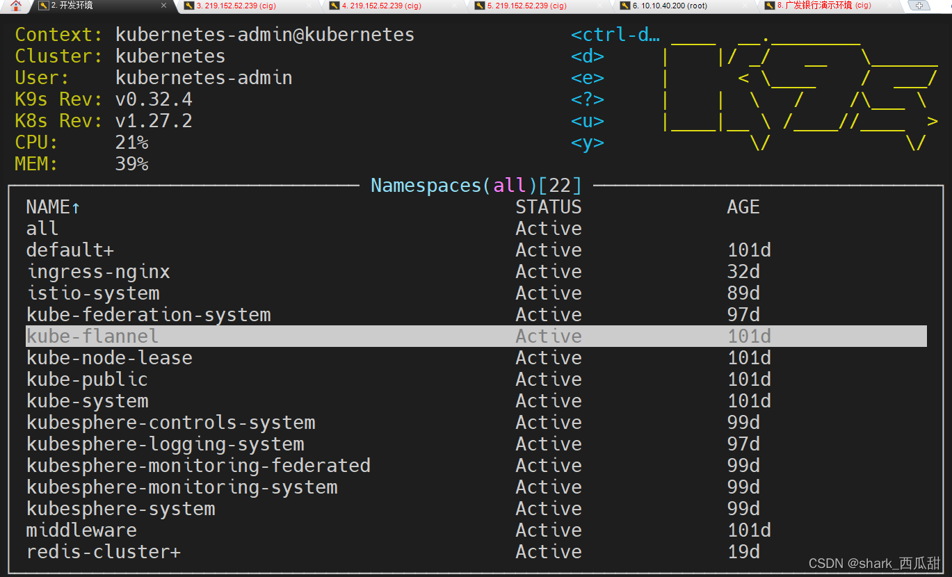 kubernetes-k9s一个基于Linux 终端的集群管理工具