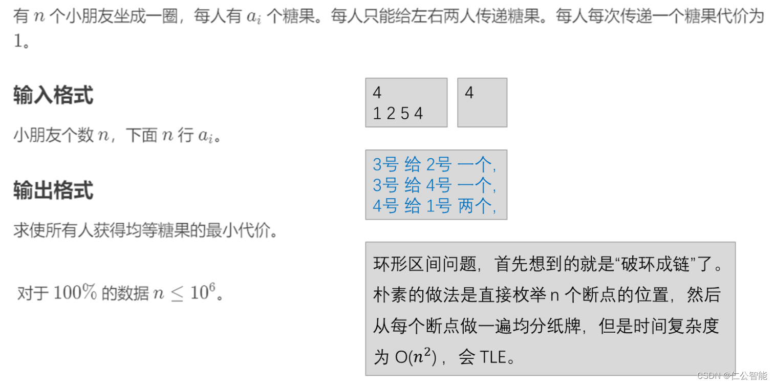 贪心<span style='color:red;'>算法</span>（<span style='color:red;'>算法</span><span style='color:red;'>竞赛</span>、<span style='color:red;'>蓝</span><span style='color:red;'>桥</span><span style='color:red;'>杯</span>）--糖果<span style='color:red;'>传递</span>