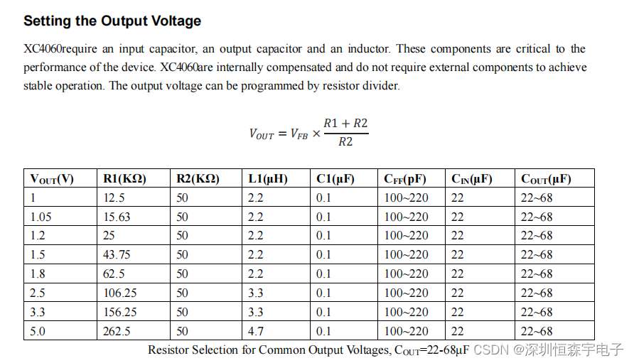 XC4060 40V降5V/3.3V 0.6A小电流高耐压芯片 适用于单片机供电输出、电池供电设备