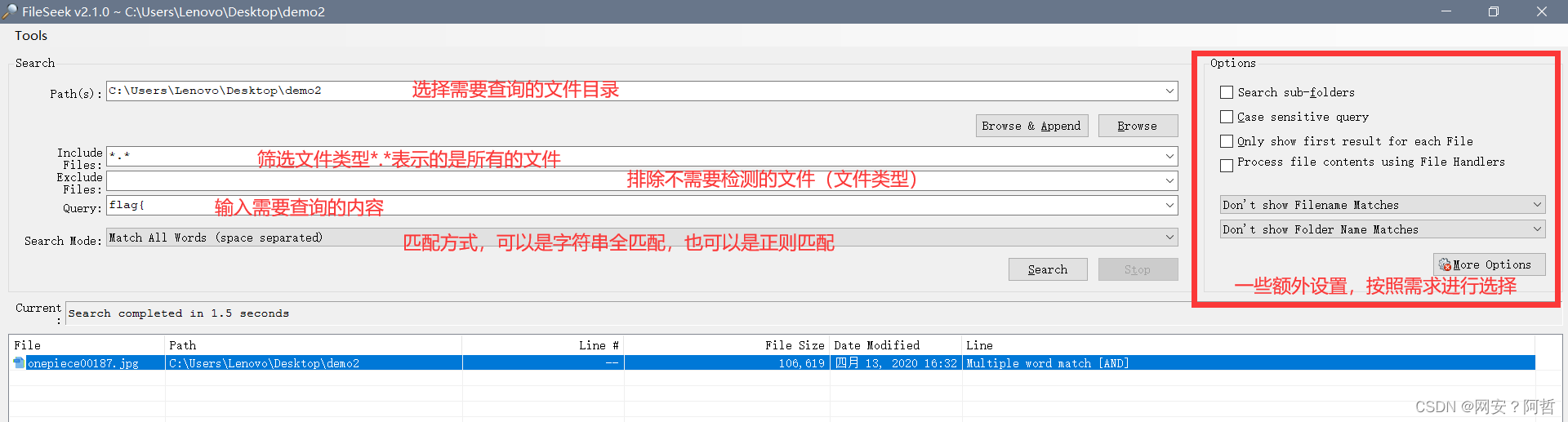 推荐一款搜索文件夹中内容的软件--FileSeek