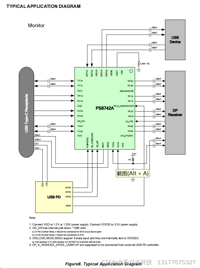 ps8742bqfn40gtr-a1 parade(谱瑞科技) type-c接口数据切换开关芯片