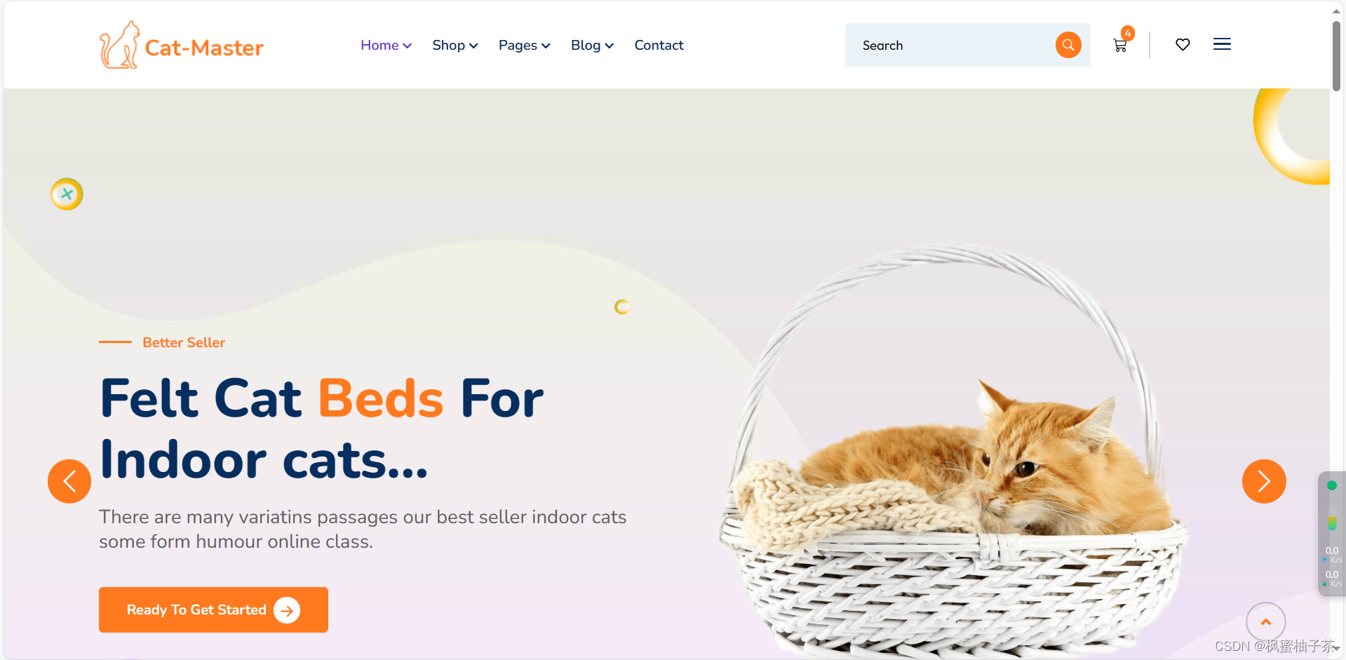 bootstrap5实现宠物商店网站 Cat-Master