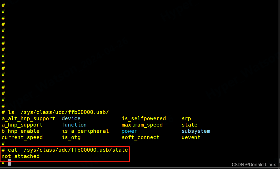 20240426 linux 查看otg usb 是否连接到PC还是只是连接到电源适配器，cat /sys/class/udc
