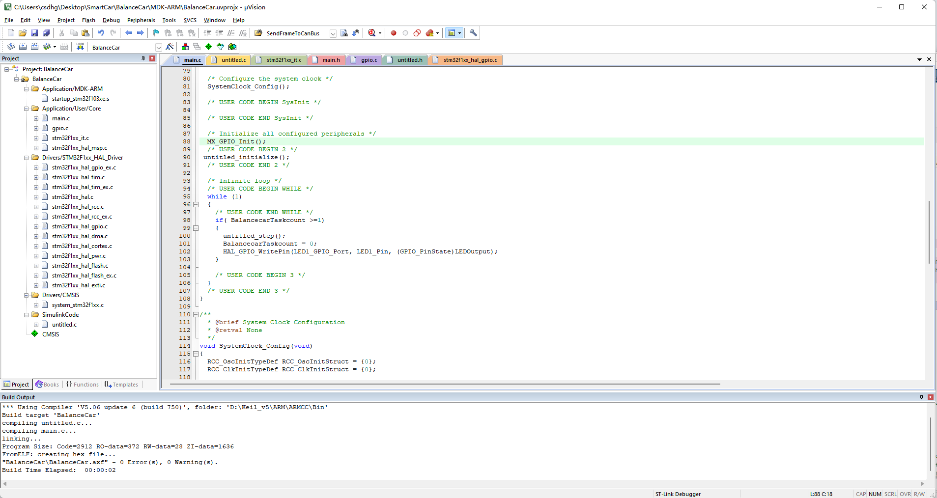 使用MATLAB/Simulink点亮STM32开发板LED灯