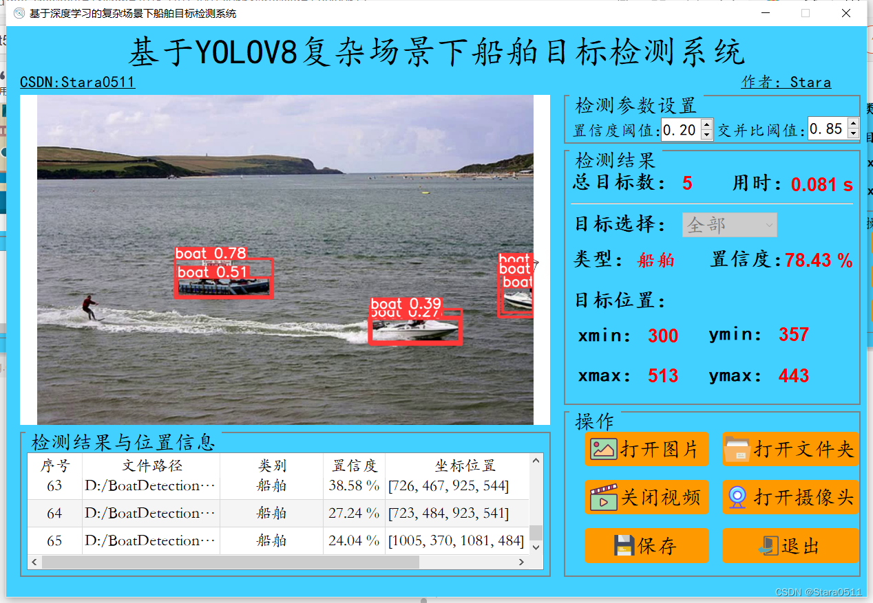 基于YOLOv8+PyQt5复杂场景下船舶目标检测系统