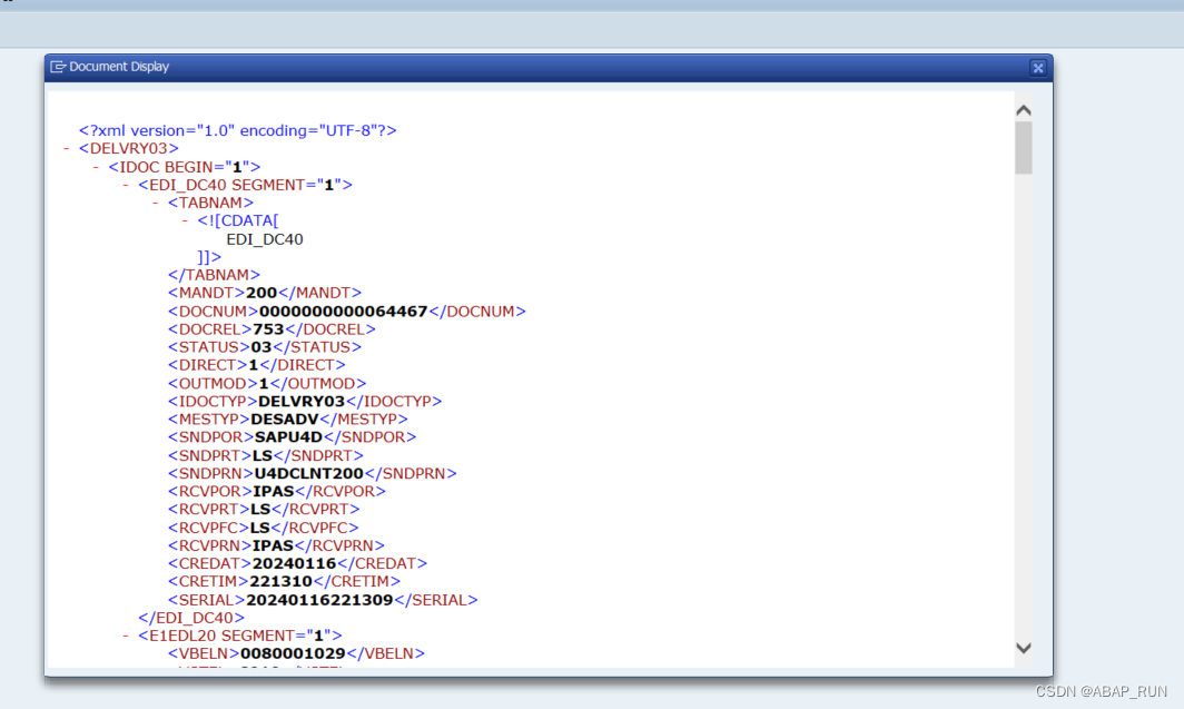 ABAP IDOC 2 XML