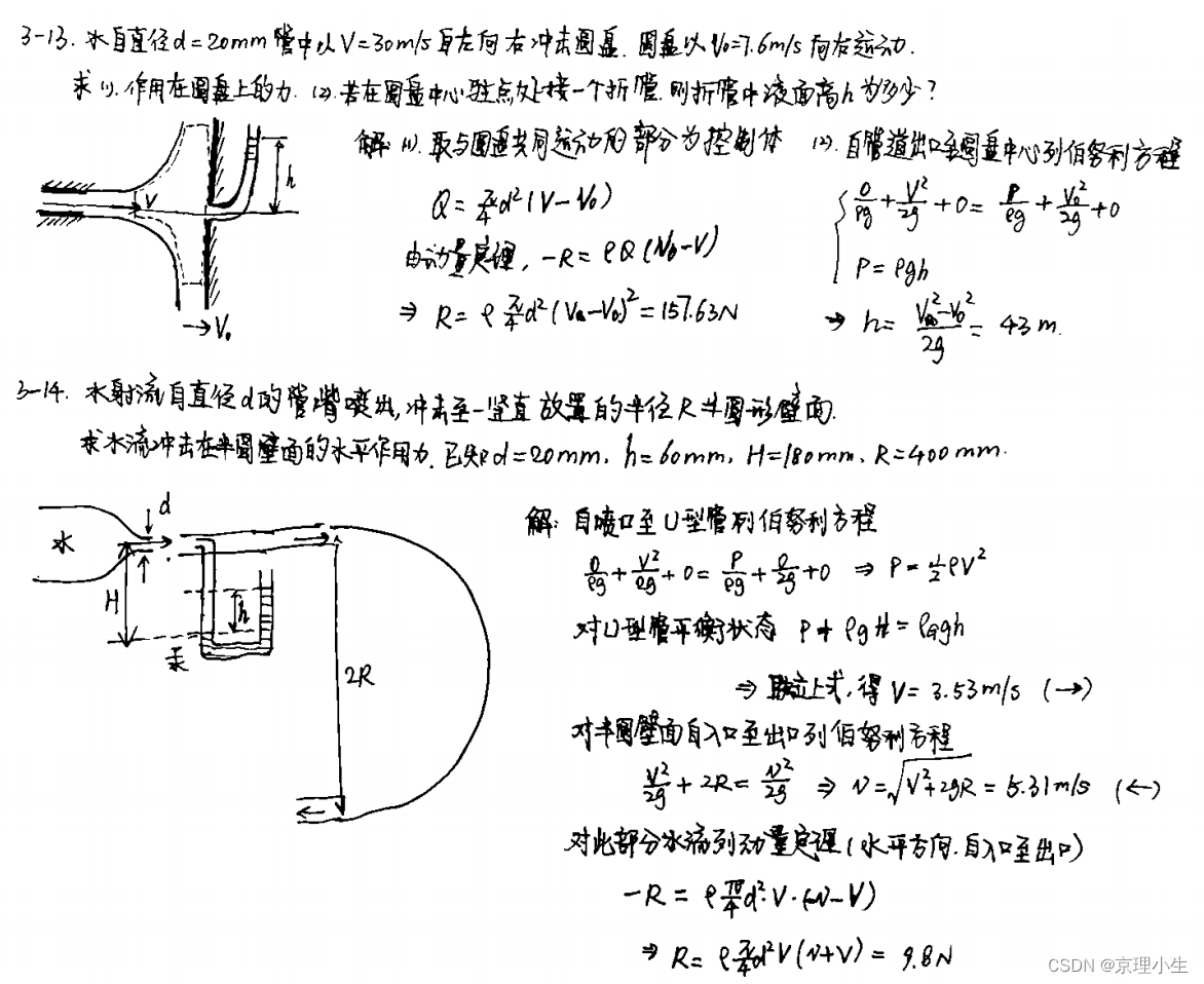 BIT工程流体力学基础——第三章 学习笔记+公式总结+习题参考-CSDN博客