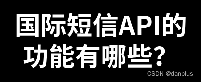 国际短信API的功能有哪些？如何配置使用？