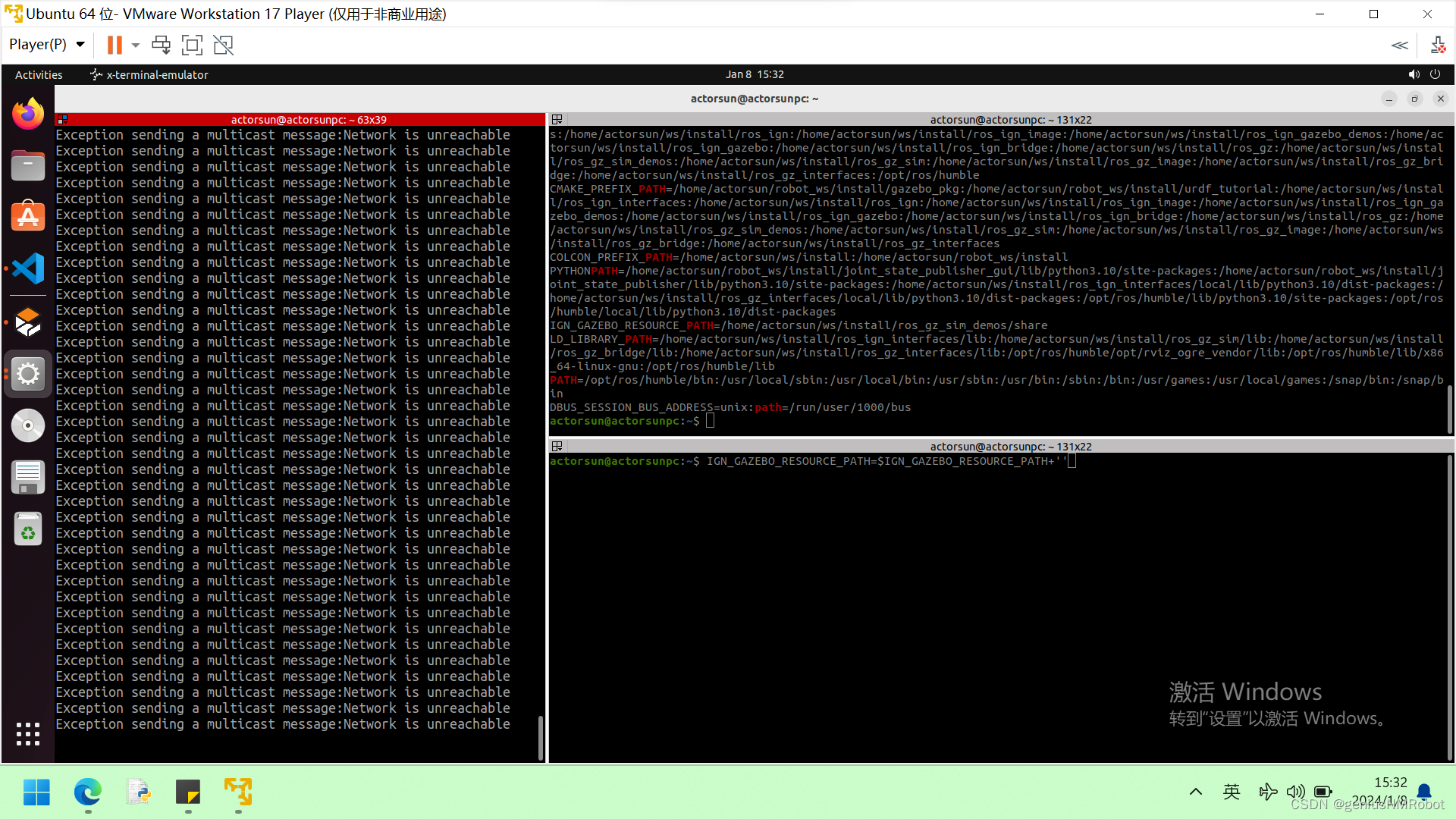 Exception sending a multicast message:Network is unreachable故障