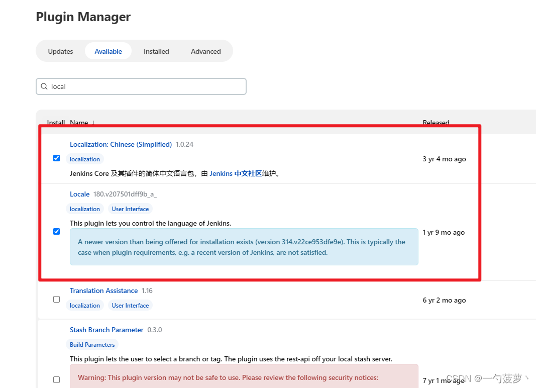 Jenkins安装了locale汉化插件后出现部分翻译,部分没翻译的情况