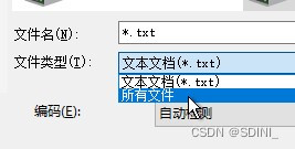 文件类型选择所有文件