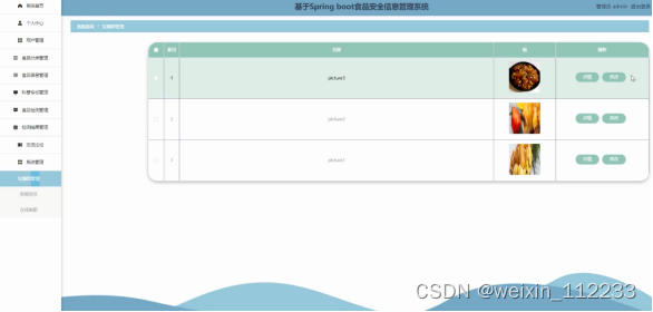 基于Spring boot食品安全信息管理系统