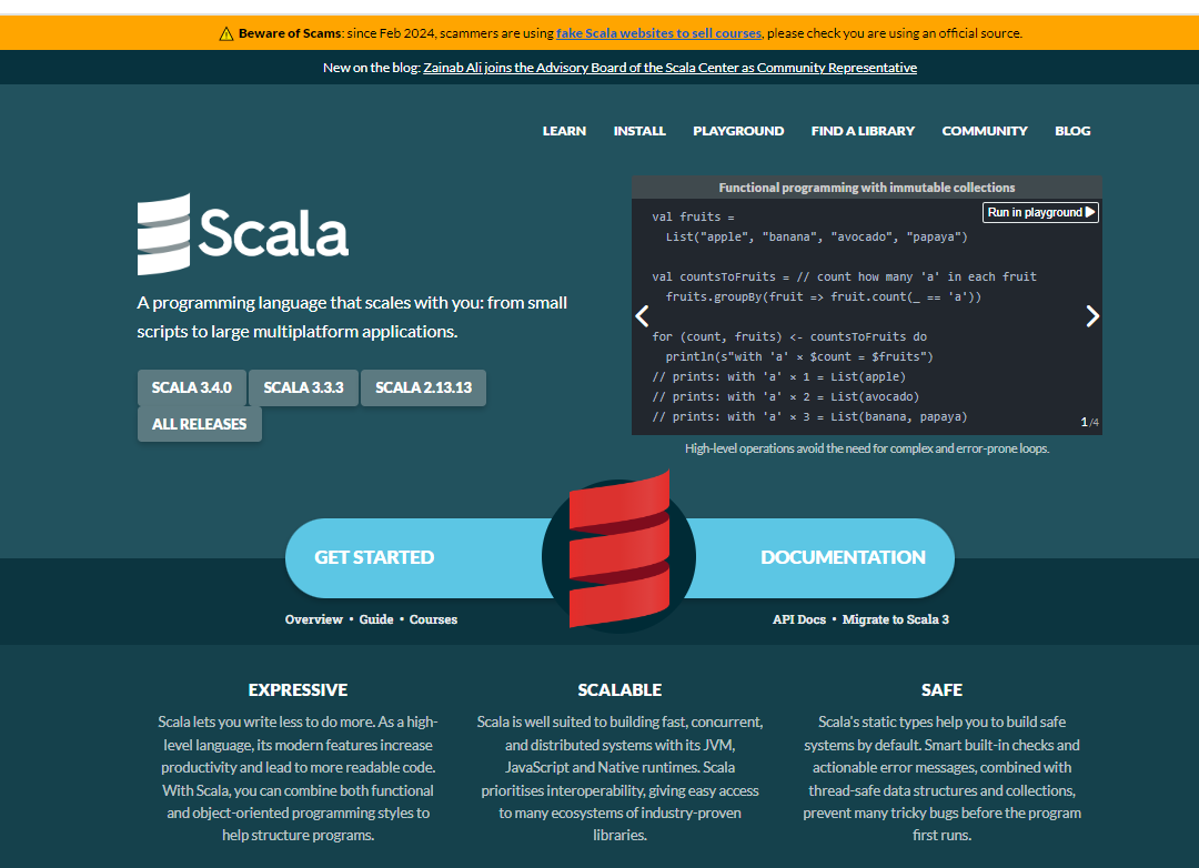 Scala--01--简介、环境搭建