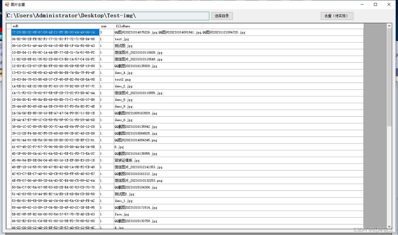 C# 图标标注小工具-查看重复文件