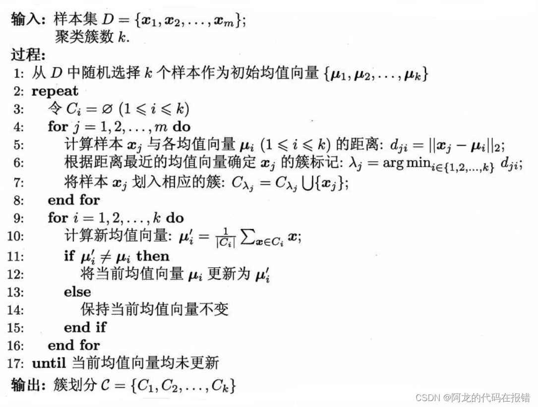 无监督学习-聚类算法(k-means)