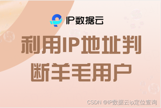 利用IP地址判断羊毛用户：IP数据云提供IP风险画像