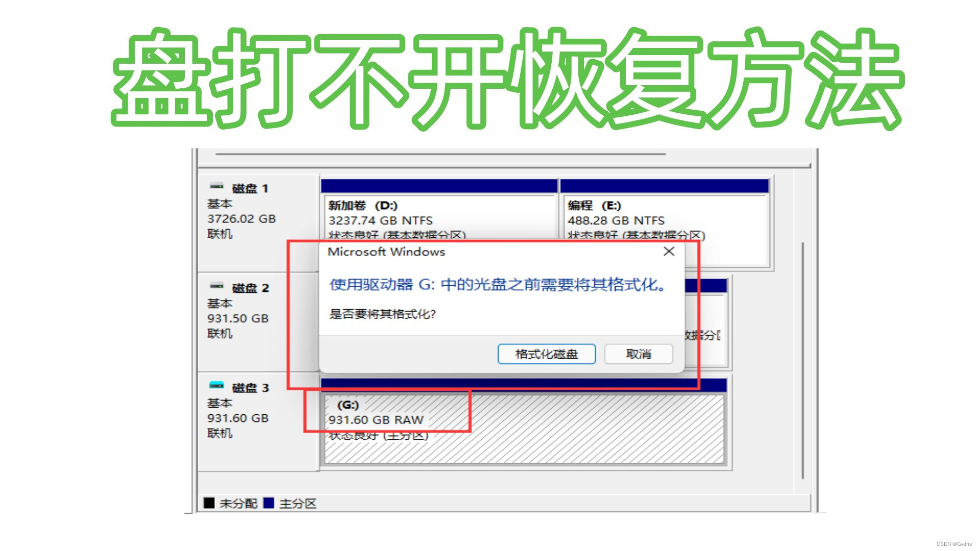 一打开移动硬盘就提示格式化？原因解析与数据恢复全攻略_移动硬盘提示格式化-CSDN博客