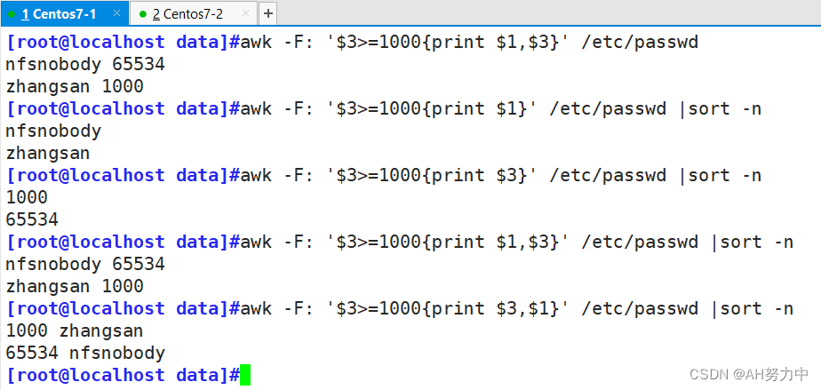 Linux ---- Shell编程三剑客之AWK