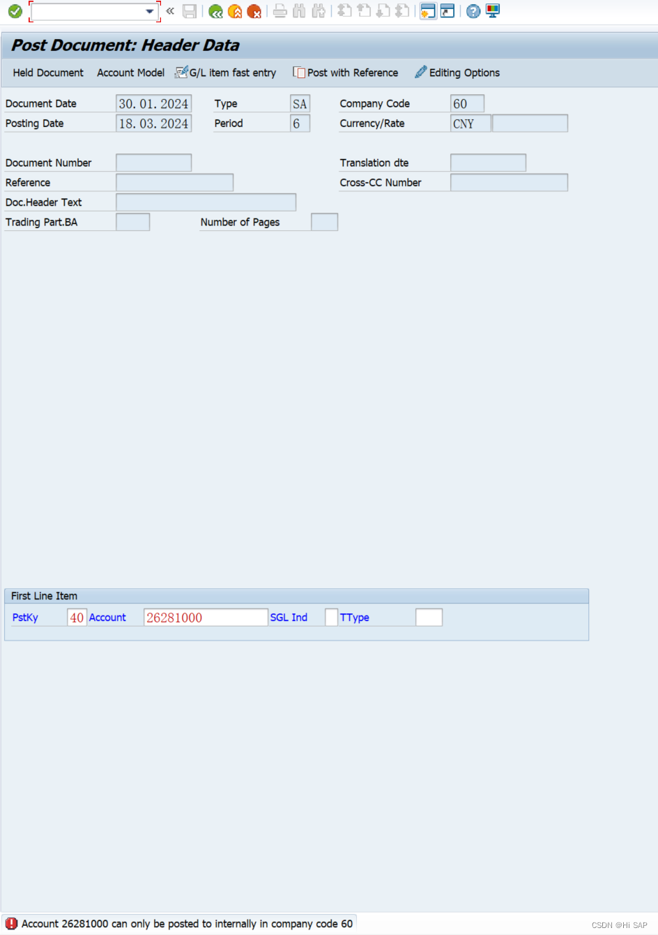 SAP FICO Error Message F5 562 Account xxxxxx can only be posted to