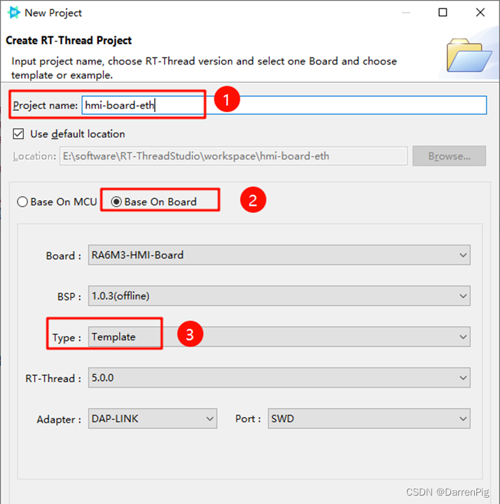 Thread Setting 中的Hardware中使能 Ethernet （以太网）外设