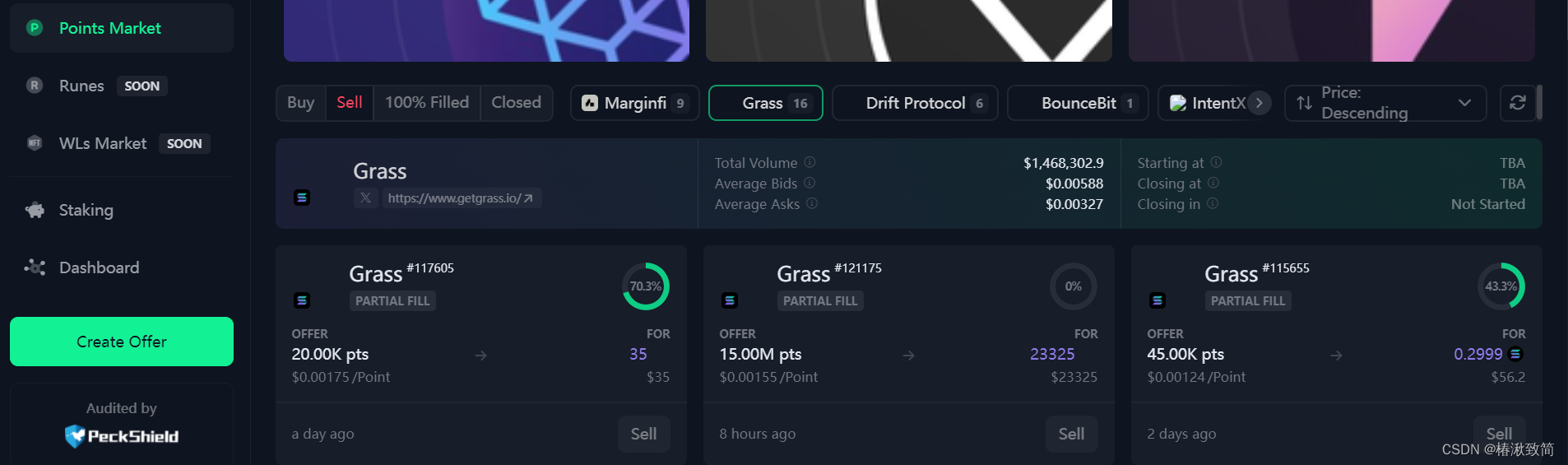 AI设施grass零撸空投！积分上线whales market