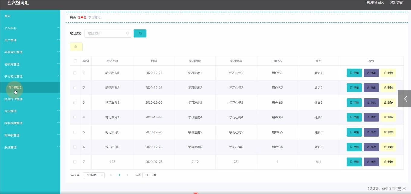 基于JavaWeb+SSM+Vue四六级词汇微信小程序系统的设计和实现