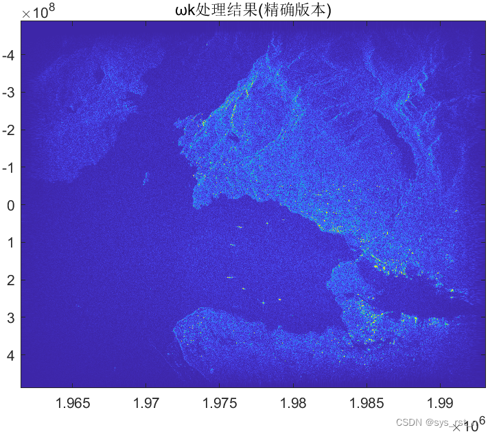 ωk算法SAR成像结果