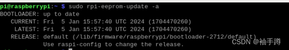 树莓派5 EEPROM引导加载程序恢复镜像