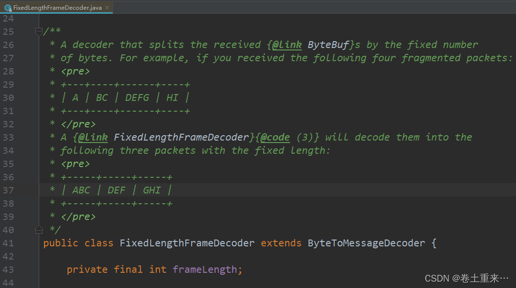 31.FixedLengthFrameDecoder定长解码器