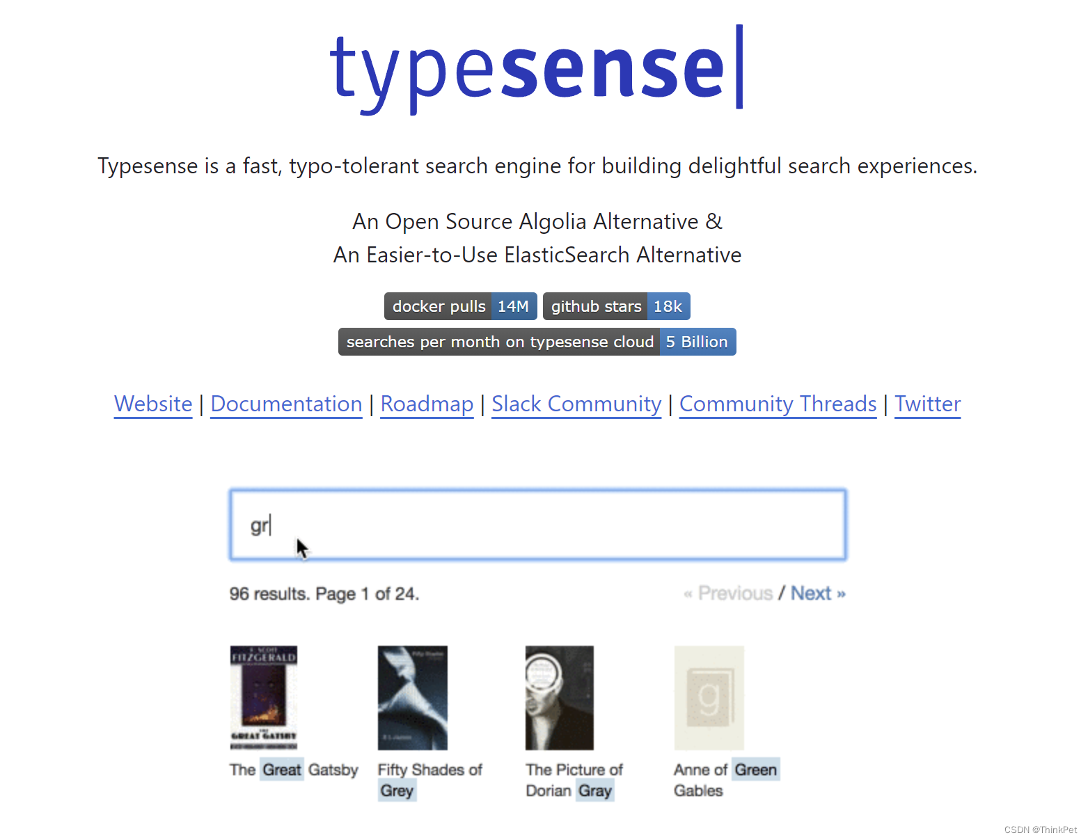 Typesense-开源的轻量级搜索引擎