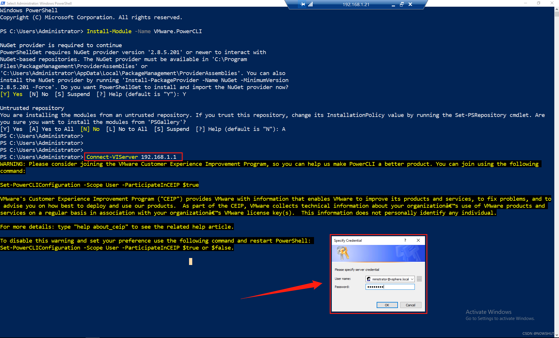 【vSphere | PowerCLI】使用 PowerCLI 连接 <span style='color:red;'>vCenter</span> & 查看 VM & 故障排错