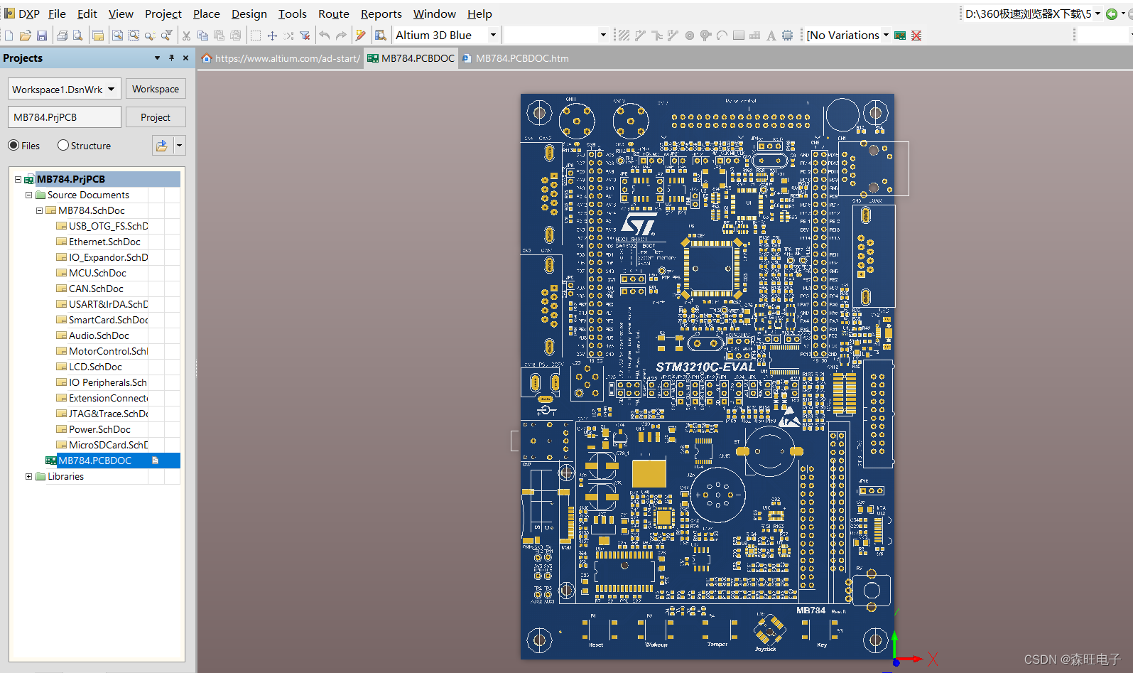 STM32F107VCT6官方原理图和PCB