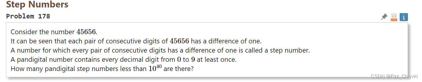 Project Euler_Problem 178_Step Numbers_动态规划