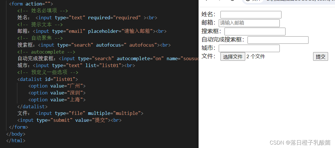 HTML5新增特性