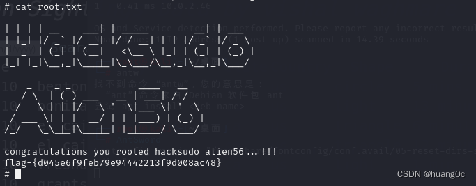 Vulnhub靶机：hacksudoAliens