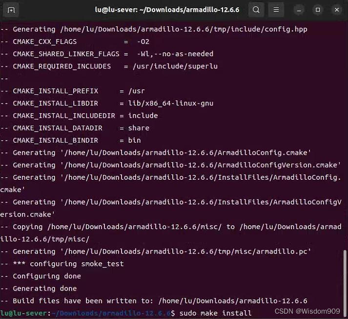 ubuntu(linux)环境下安装armadillo线性代数库_armadillo库安装 ubuntuCSDN博客
